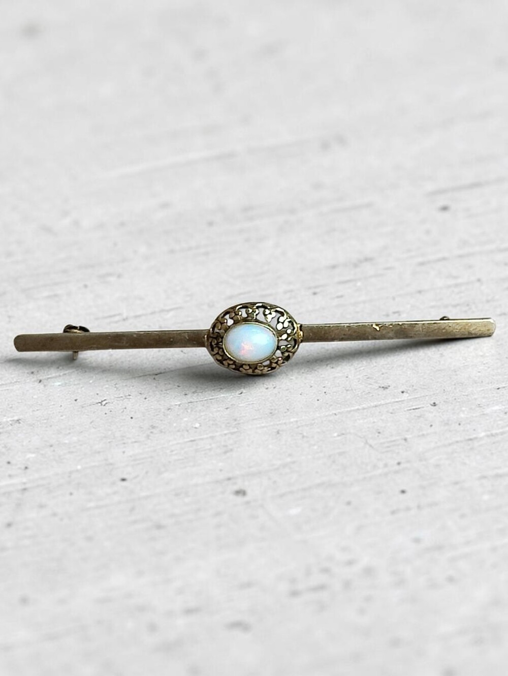 Antique Opal Bar Pin - Picture 2 of 8